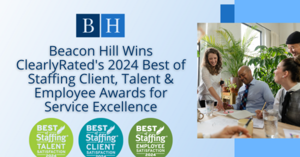 Beacon Hill Wins ClearlyRated s 2024 Best Of Staffing Beacon Hill Beacon Hill Wins ClearlyRated s 2024 Best Of Staffing Beacon Hill