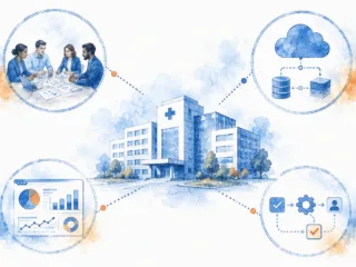 Illustration represents Modernizing Healthcare Through Technology and Operations