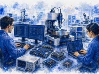 Engineering specialists collaborating with advanced semiconductor technologies and digital systems to support innovation, emerging technology initiatives, and business growth.